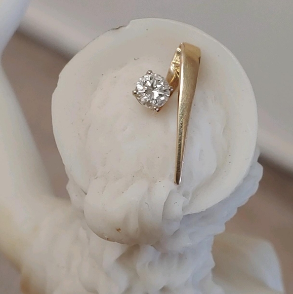 Sale! Vintage unique 14k diamond .65 carat pendant charm - Picture 12 of 14